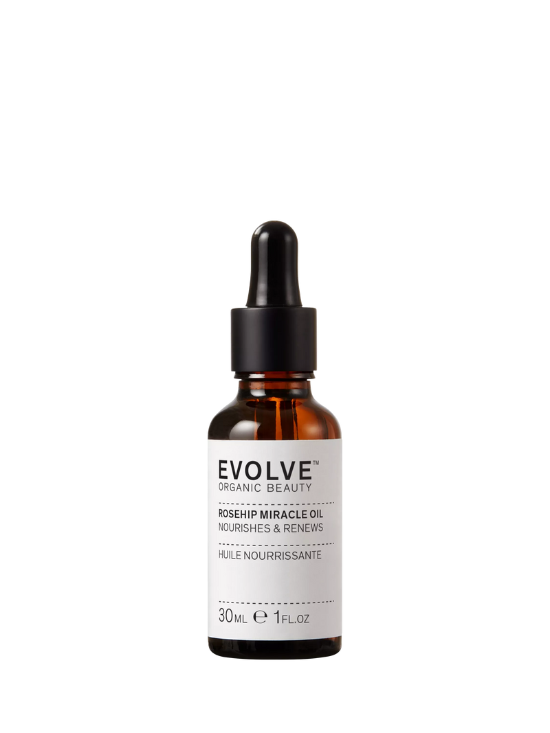 Evolve Organic Beauty Rosehip Miracle Oil 30ml, imported from the UK