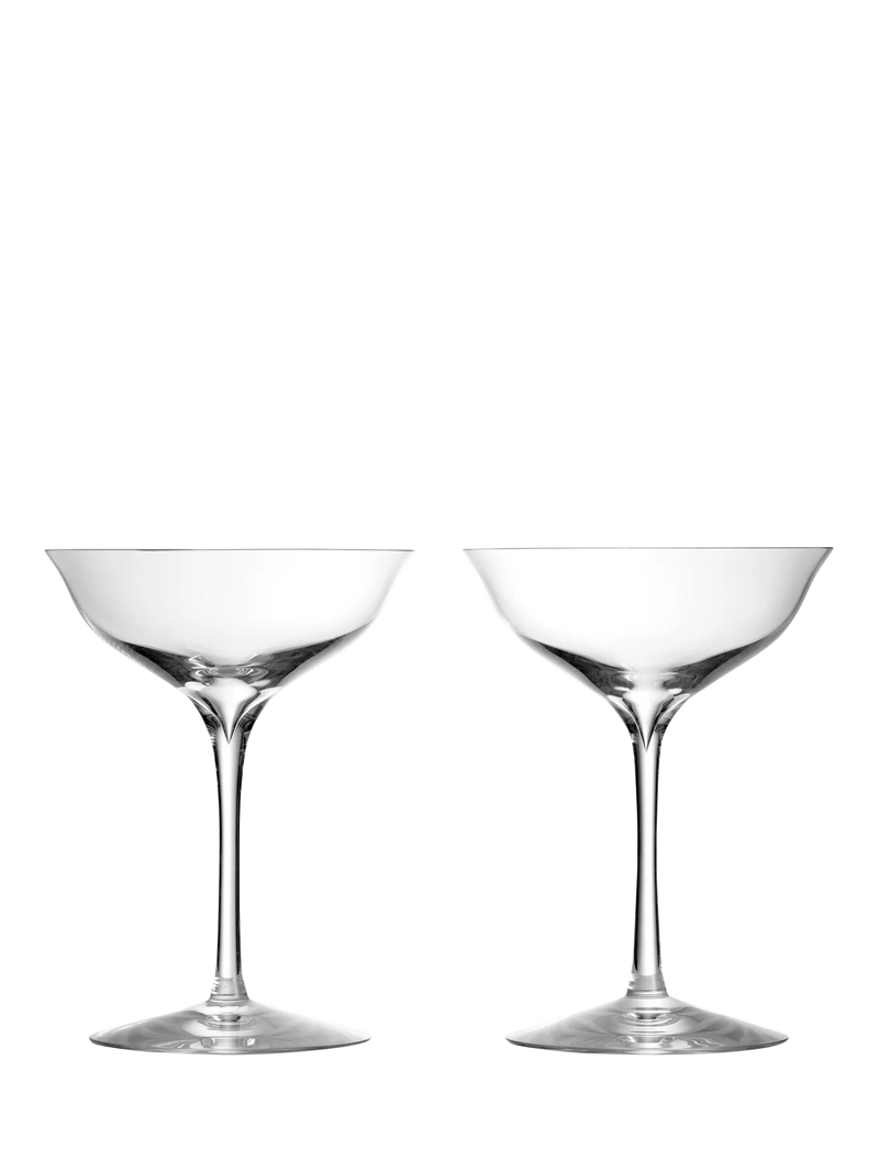 Waterford Elegance crystal coupe champagne glasses set of 2 (British brand)