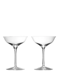 Waterford Elegance crystal coupe champagne glasses set of 2 (British brand)
