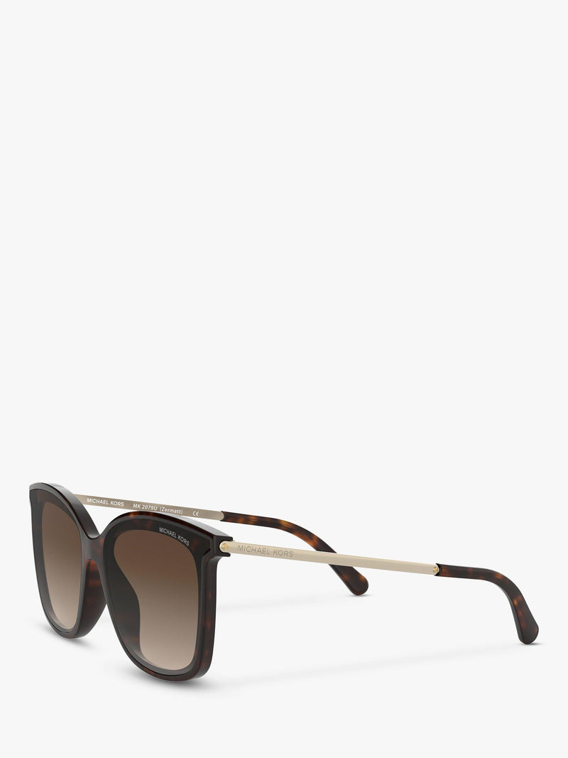 Michael Kors Zermatt square sunglasses gradient lens, UK version