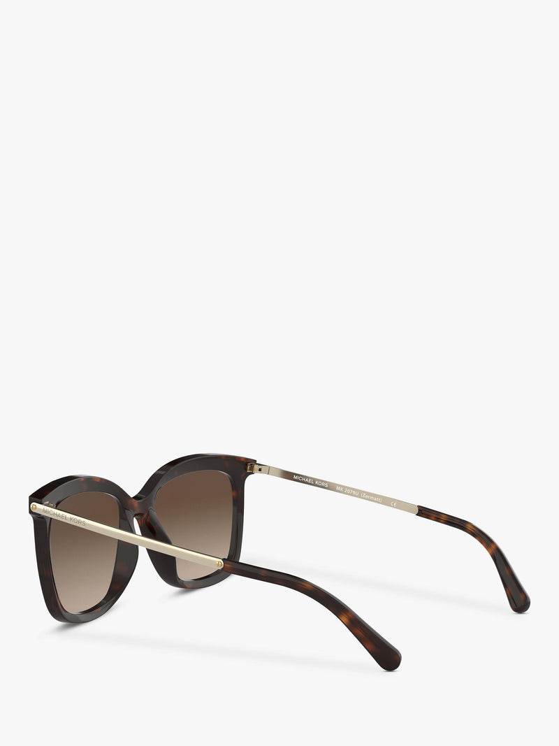 Michael Kors Zermatt square sunglasses gradient lens, UK version