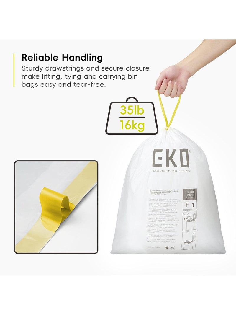 EKO Recycling Bin Liners 18/28L Pack of 20 - British product