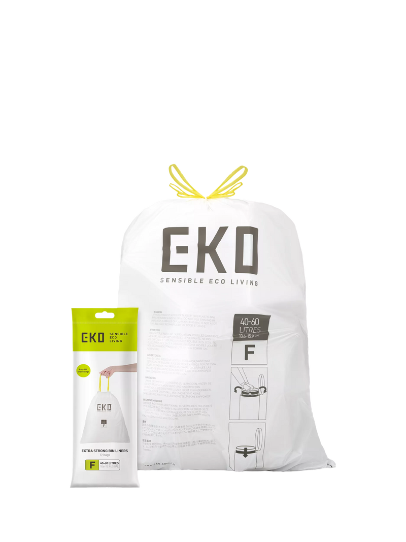 EKO bin liners for 40-60 litre bins, pack of 12 - British product
