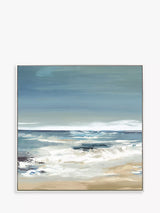 John Lewis John Lewis Valeria Mravyan 'East Coast II' Framed Canvas Print, 104.5 x 104.5cm, Blue/Multi- Buy online at McGrocer