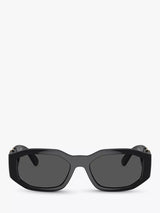 John Lewis Versace VE4361 Square Sunglasses, Black/Grey- Buy online at McGrocer