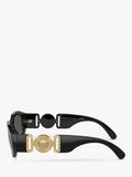 Versace square sunglasses in black/grey - British product