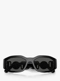 Versace square sunglasses in black/grey - British product