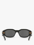 Versace square sunglasses in black/grey - British product