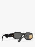 Versace square sunglasses in black/grey - British product
