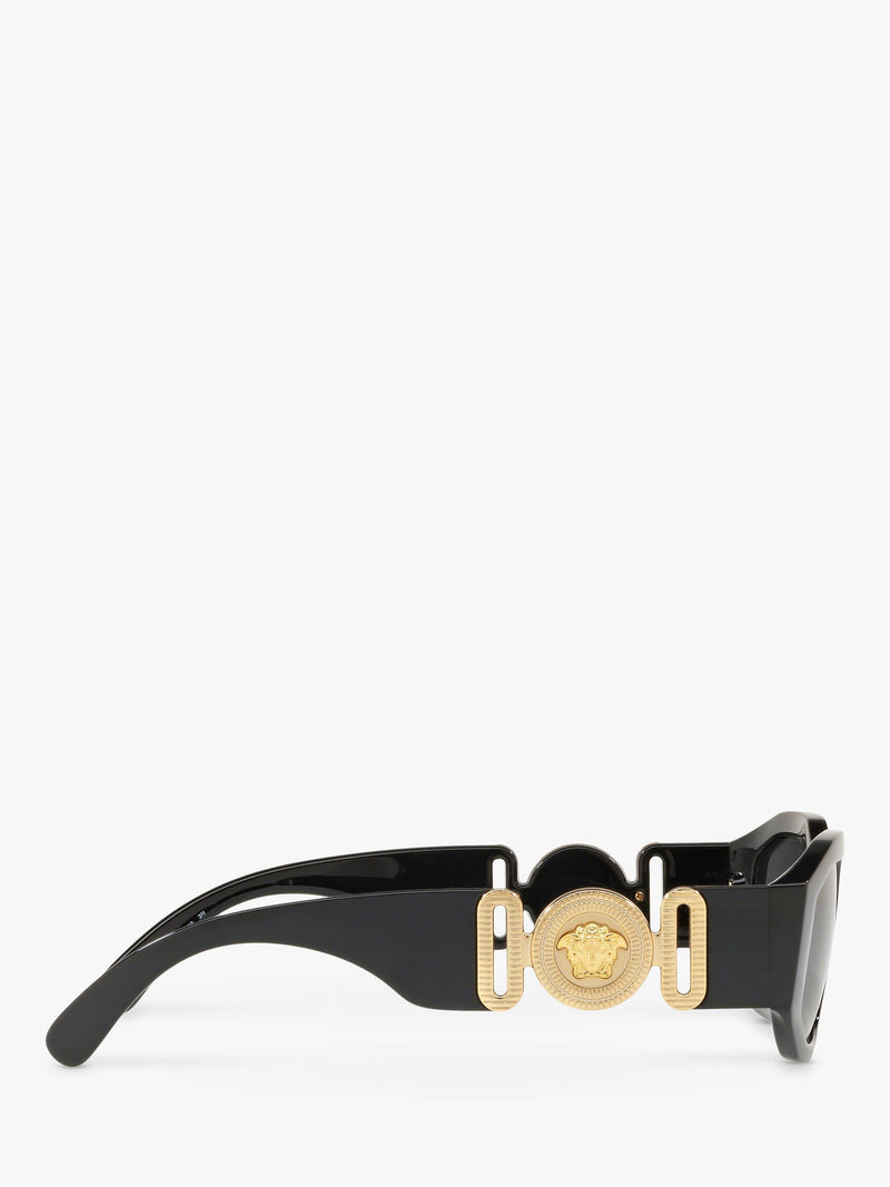 Versace square sunglasses in black/grey - British product