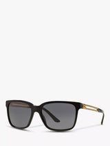 John Lewis Versace VE4307 Men's Square Sunglasses Black/Grey- Buy online at McGrocer