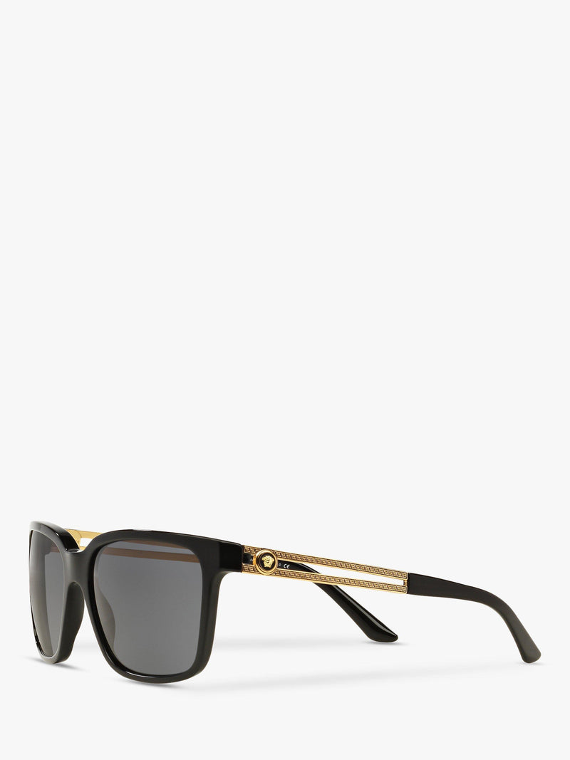 Versace square sunglasses black frame grey lenses 59mm, imported from the UK