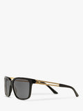 Versace square sunglasses black frame grey lenses 59mm, imported from the UK