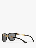 Versace square sunglasses black frame grey lenses 59mm, imported from the UK