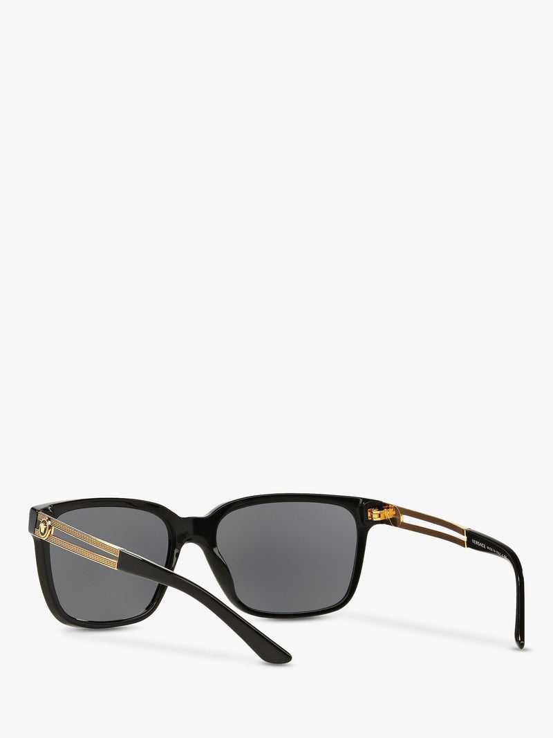 Versace square sunglasses black frame grey lenses 59mm, imported from the UK