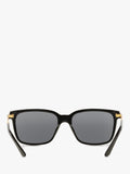 Versace square sunglasses black frame grey lenses 59mm, imported from the UK