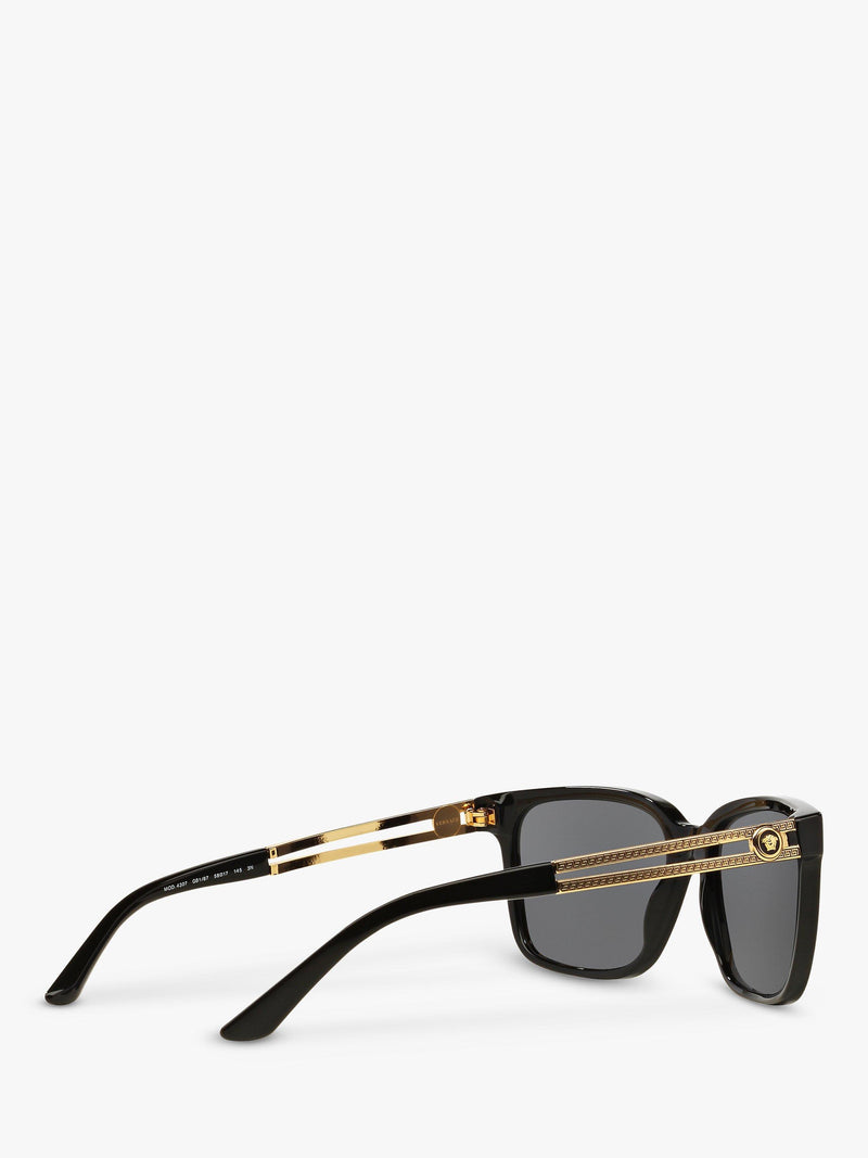 Versace square sunglasses black frame grey lenses 59mm, imported from the UK