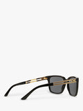Versace square sunglasses black frame grey lenses 59mm, imported from the UK