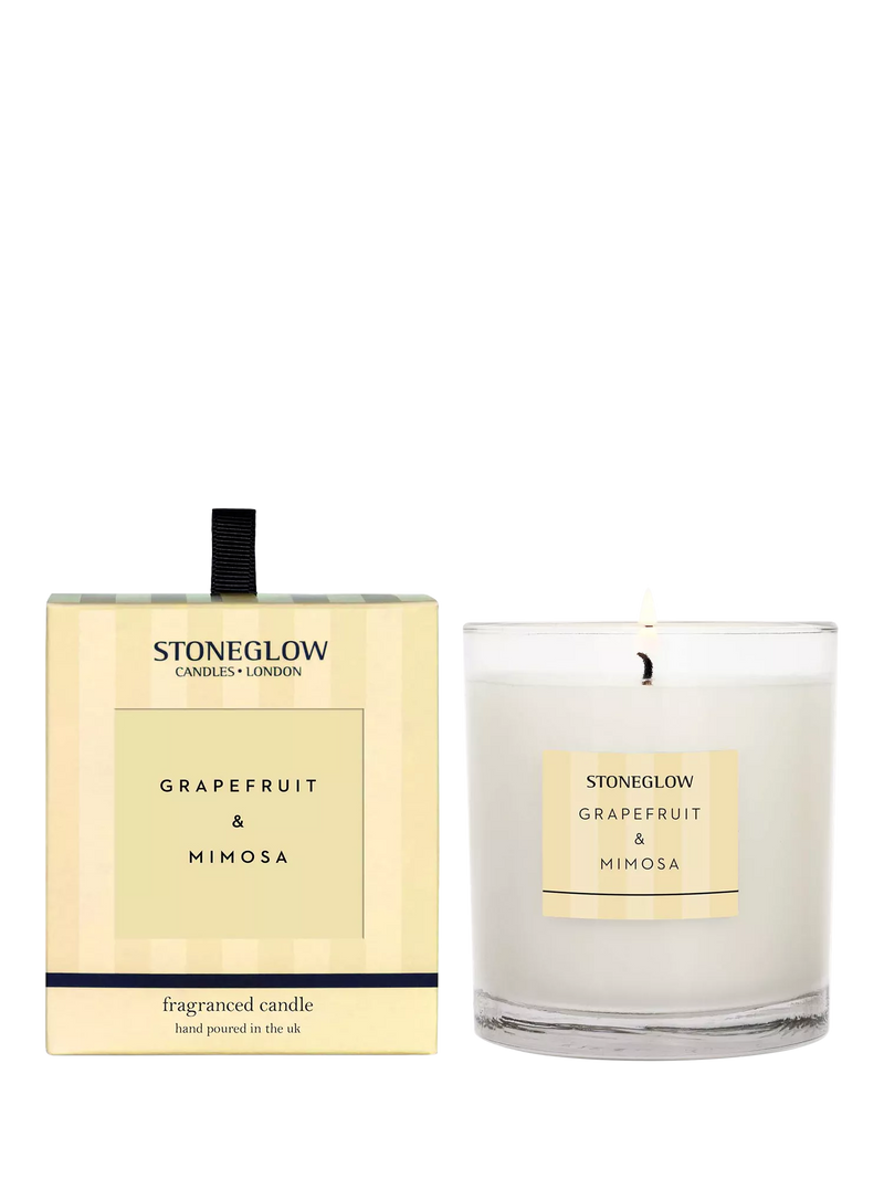 Stoneglow grapefruit and mimosa scented candle 200g (British brand)