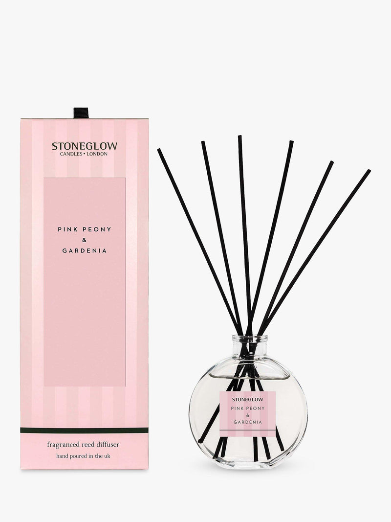 Stoneglow Pink Peony & Gardenia reed diffuser 120ml (British brand)