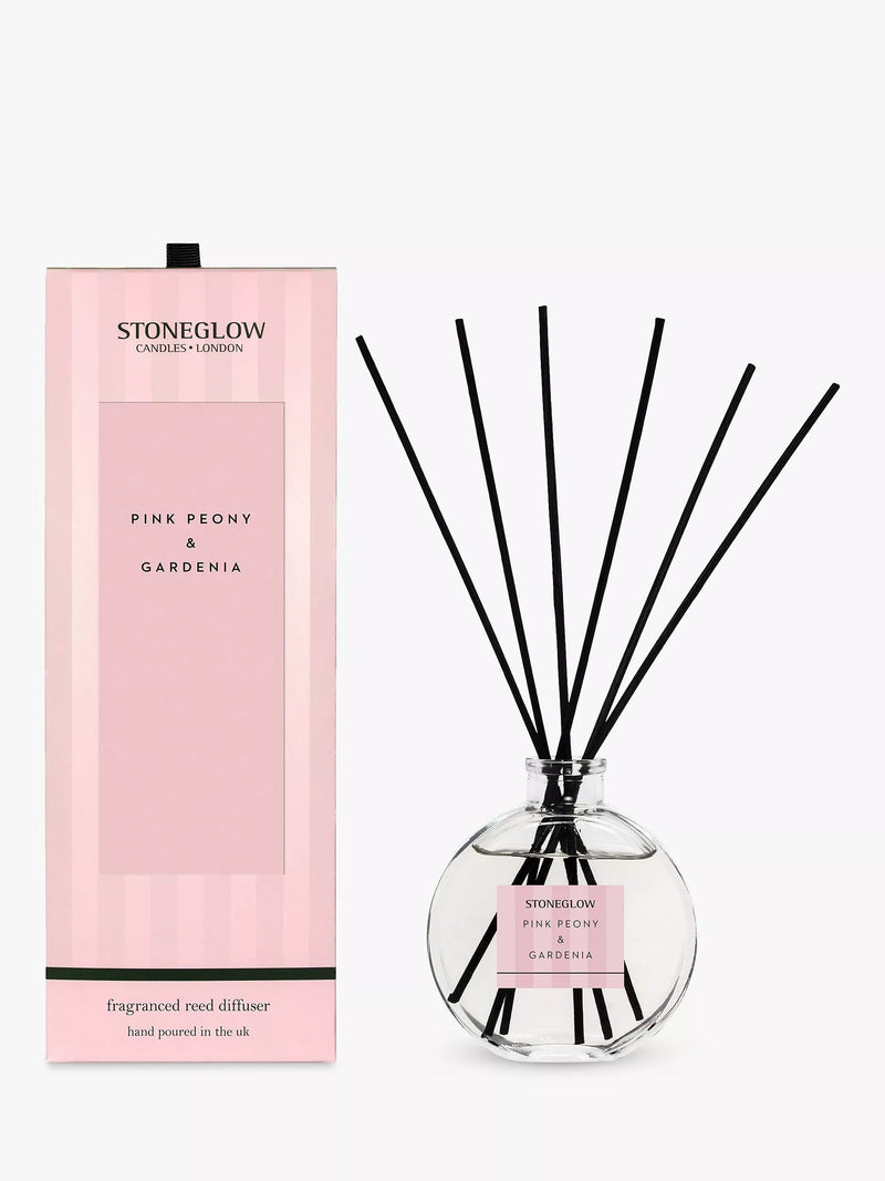 Stoneglow Pink Peony & Gardenia reed diffuser 120ml (British brand)