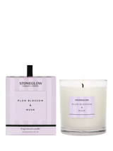 John Lewis Stoneglow Modern Classic Plum Blossom & Musk Scented Candle 200g- Buy online at McGrocer
