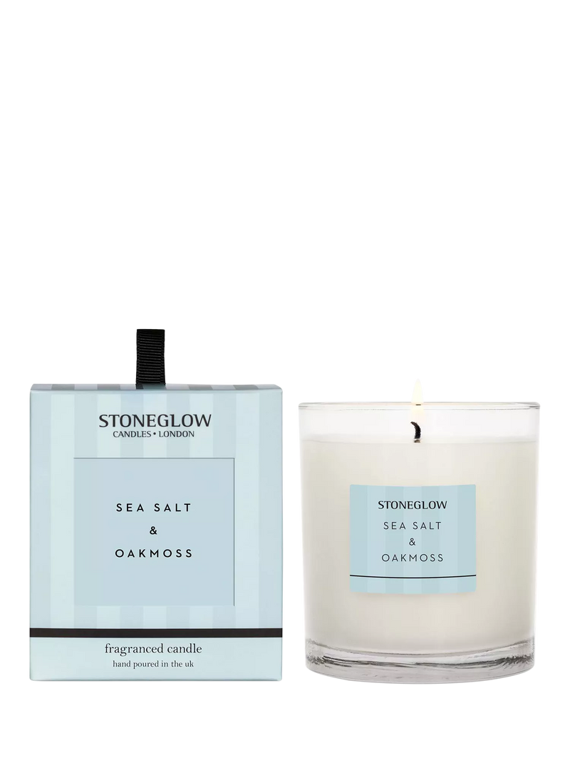 Stoneglow Sea Salt & Oakmoss scented candle 200g (British brand)