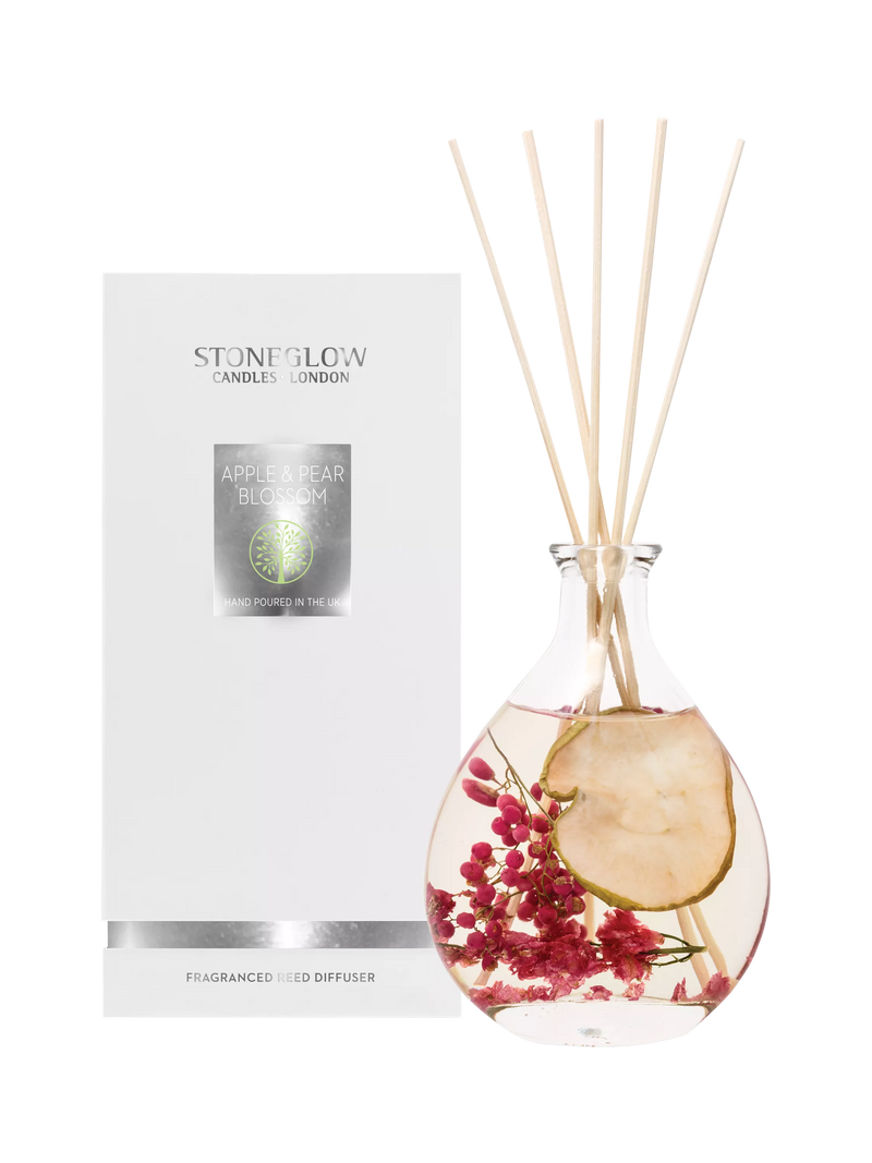 Stoneglow Apple Pear Blossom Reed Diffuser 180ml, imported from the UK