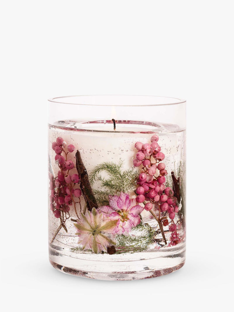 Stoneglow Pink Pepper Flowers scented gel candle 160g (British brand)