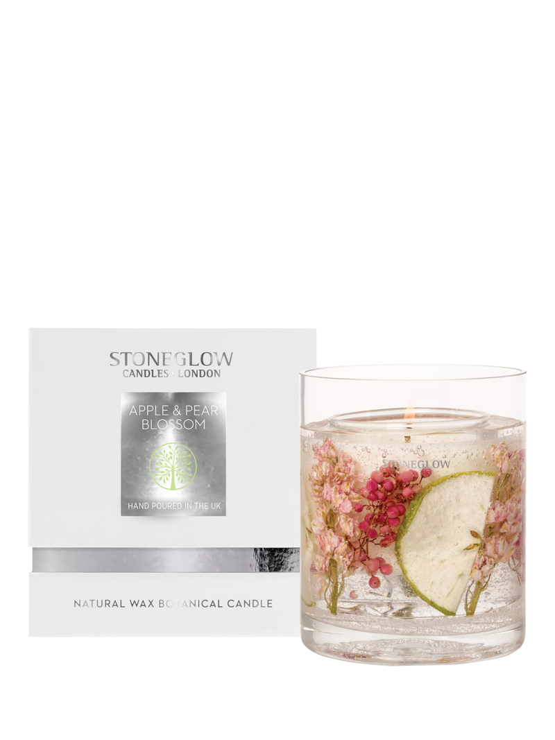 Stoneglow Apple & Pear Blossom scented gel candle 160g (British brand)
