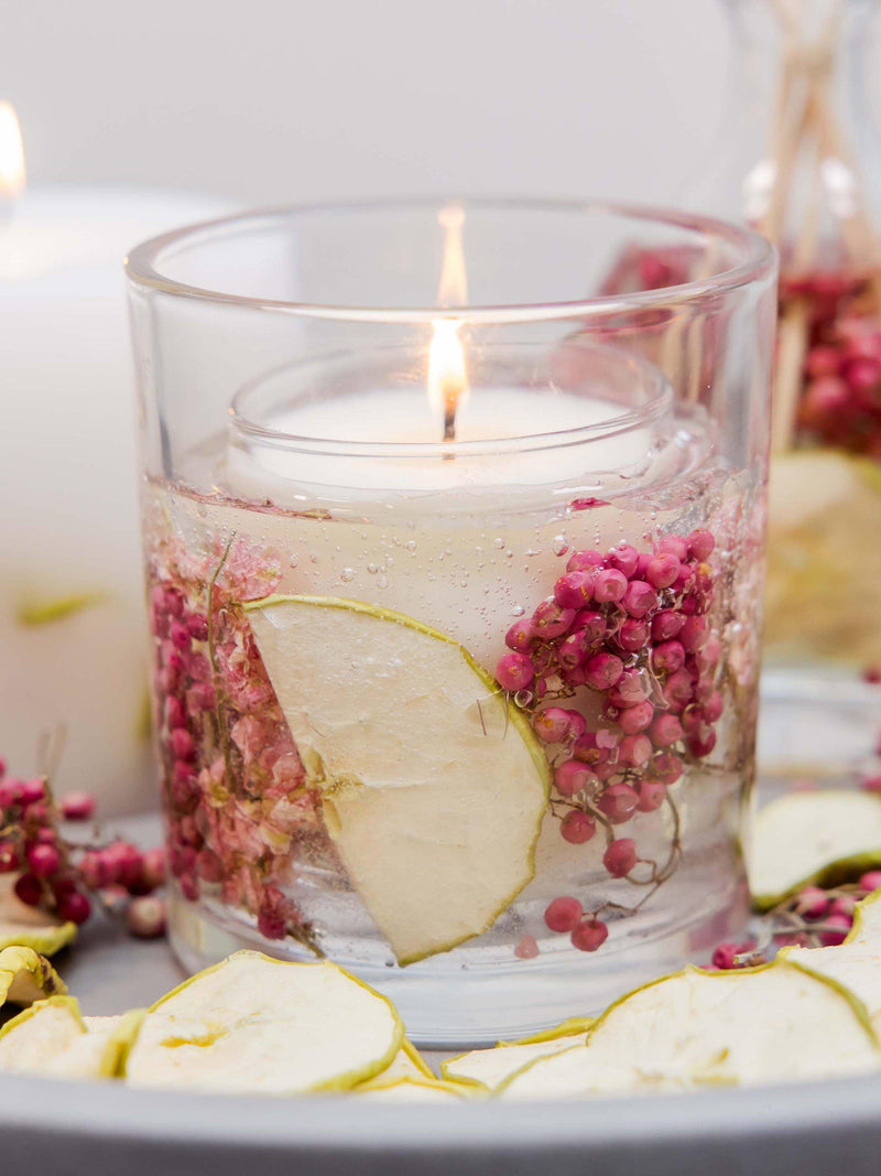 Stoneglow Apple & Pear Blossom scented gel candle 160g (British brand)