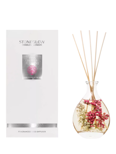 John Lewis Stoneglow Natures Gift Pink Pepper Flowers Reed Diffuser 180ml- Buy online at McGrocer