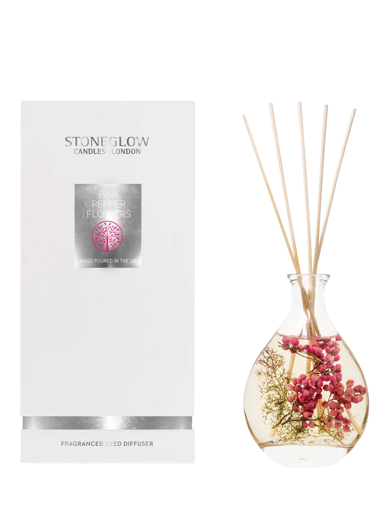 Stoneglow Pink Pepper Flowers Reed Diffuser 180ml, UK version
