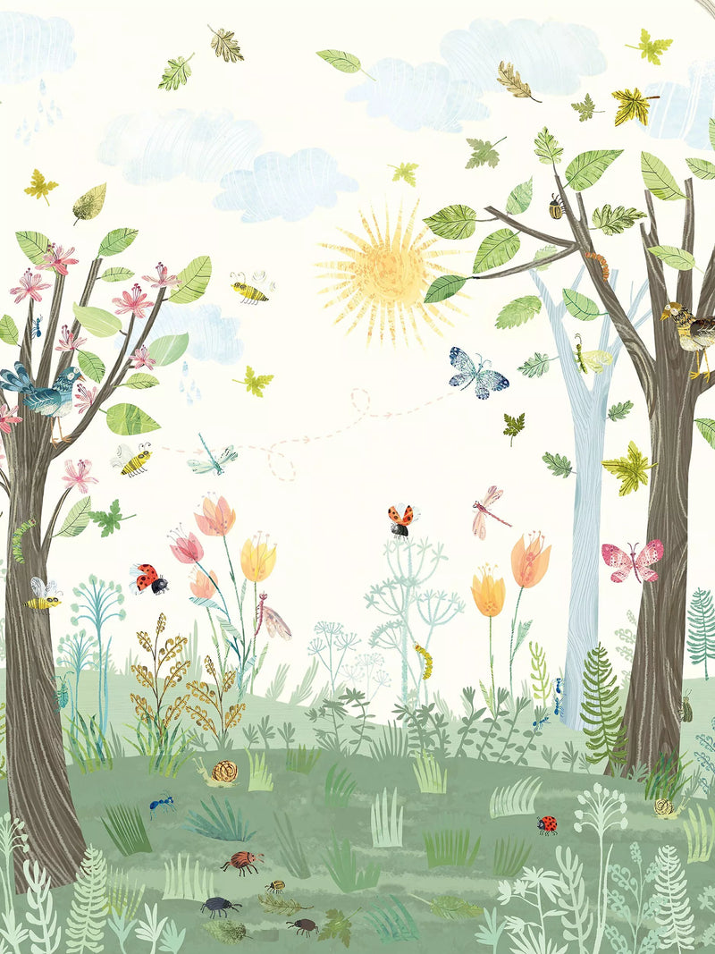 Villa Nova Busy Buzzy children's wallpaper mural 50cm x 18m, imported from the UK