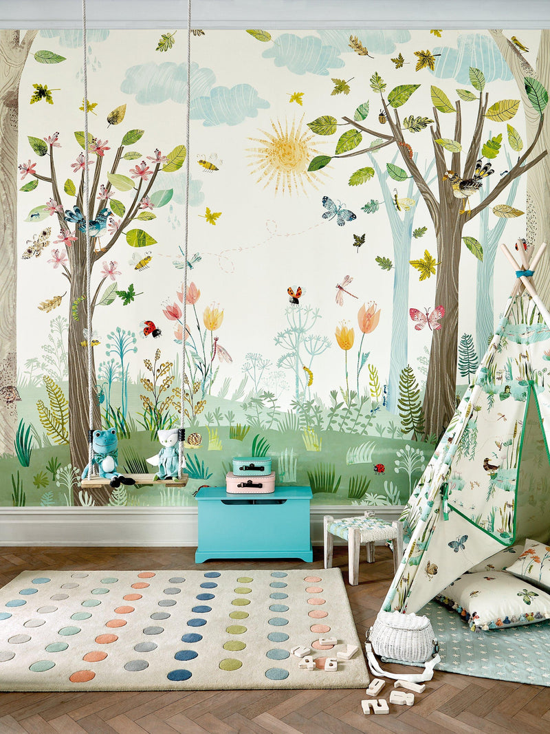 Villa Nova Busy Buzzy children's wallpaper mural 50cm x 18m, imported from the UK