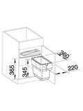 BLANCO Singolo 14L pull-out kitchen bin (British brand)