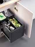 BLANCO under counter manual pull-out kitchen bin with 2 sections, 26L - British product