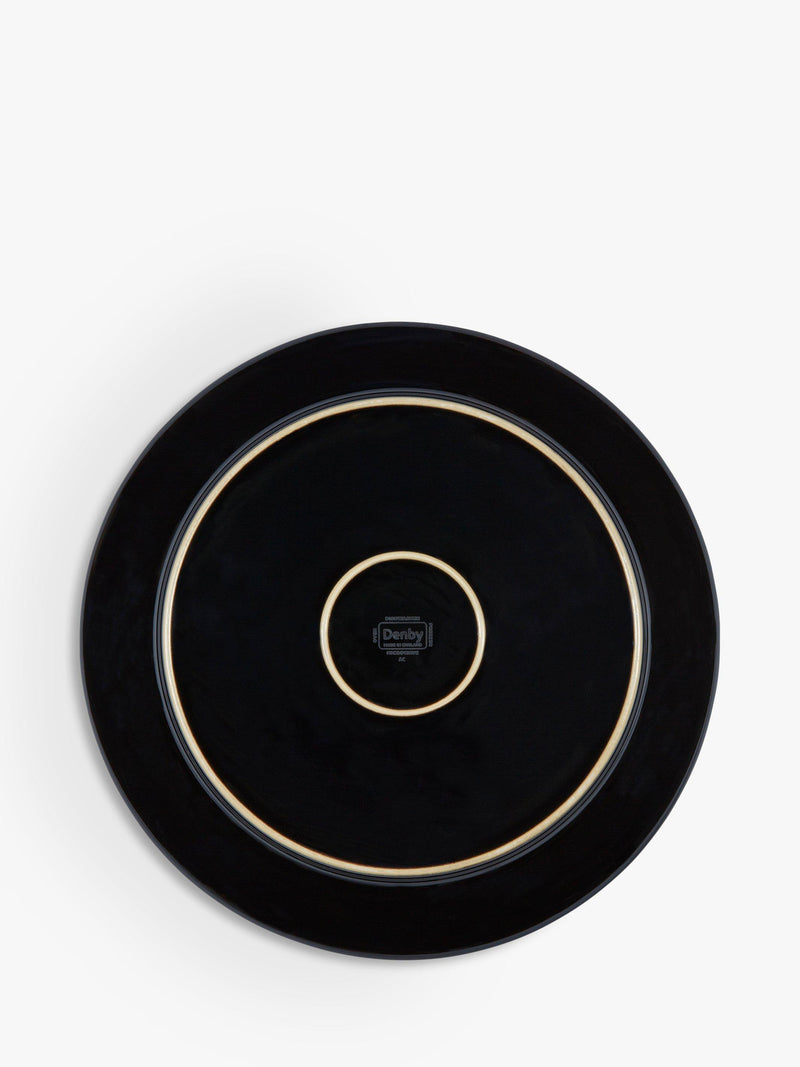Denby Halo dinner plate 28cm black/multi - British product
