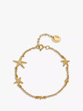 Alex Monroe gold starfish chain bracelet 16.5cm, imported from the UK