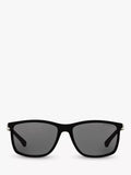 Emporio Armani rectangular polarised sunglasses matte black grey, imported from the UK