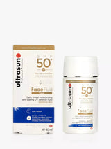 John Lewis Ultrasun Face Fluid Tinted Moisturiser SPF 50+ for Sensitive Skin Tinted Honey 40ml- Buy online at McGrocer