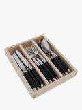 Laguiole 18-piece cutlery set with wood tray, UK version
