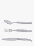 Laguiole 18-piece stainless steel cutlery set with wood tray, UK version