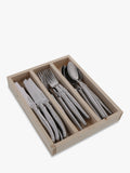 Laguiole 18-piece stainless steel cutlery set with wood tray, UK version