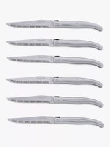 John Lewis Laguiole Steak Knife Set with Knife Block, Stainless Steel, 6 Pieces- Buy online at McGrocer