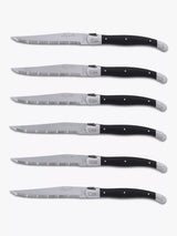 John Lewis Laguiole Stainless Steel Steak Knife Set with Knife Block, 6 Pieces- Buy online at McGrocer