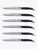 Laguiole stainless steel serrated steak knife set of 6, UK version
