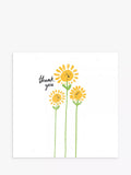 Woodmansterne thank you card Happy Flowers design H18cm - British product