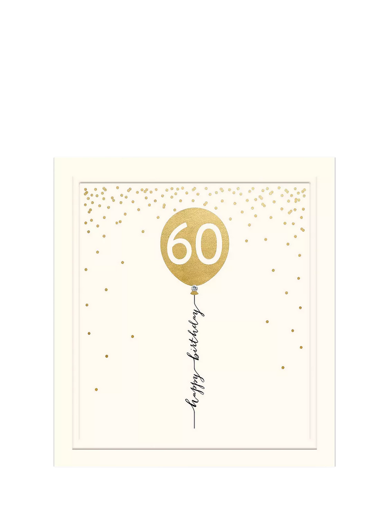 Woodmansterne 60th birthday card 15cm, imported from the UK