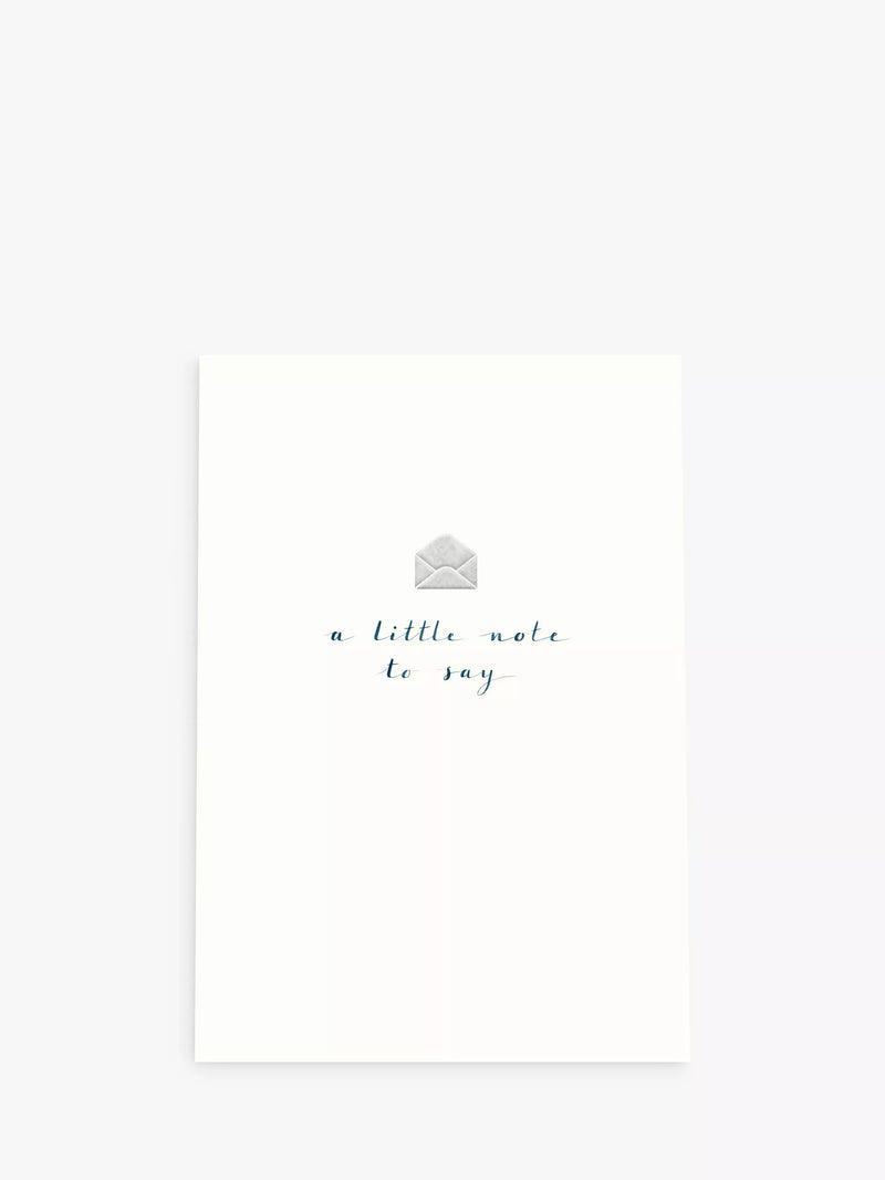 Woodmansterne A Little Note thank you card, imported from the UK
